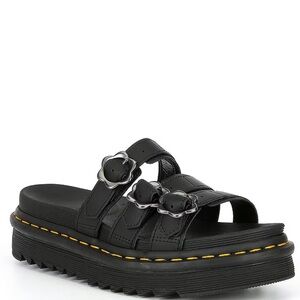 Dr. Martens Blaire Slide Flower Buckle Platform Sandals